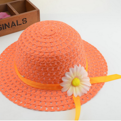 Wholesale Kids Sunflower Straw Hat